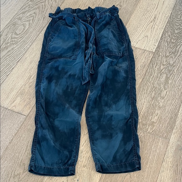 AMO Pants - AMO Dark Blue Women's Paper bag Pants